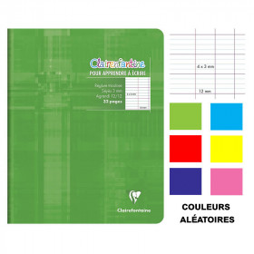 photo-Cahier d'écriture - 17x22(cm) - Grands carreaux 3 mm - 32 pages - sans spirale - Clairefontaine