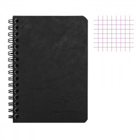 photo-Carnet - 9x14 cm - Petits carreaux - 100 pages - Couverture noir - Spirales