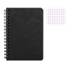 photo-Carnet - 9x14 cm - Petits carreaux - 100 pages - Couverture noir - Spirales