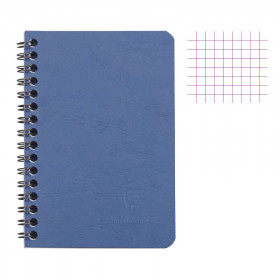 photo-Carnet - 9x14 cm - Petits carreaux - 100 pages - Couverture bleu - Spirale