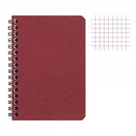 photo-Carnet - 9x14 cm - Petits carreaux - 100 pages - Couverture rouge - Spirale