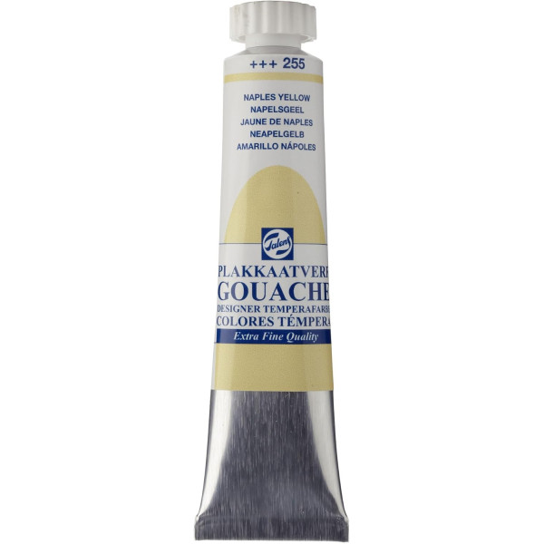 photo-Gouache - Extra-fine - Jaune de Naples - 255 - Finition mate - Talens - Tube de 20ml