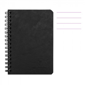 photo-Carnet - 9x14 cm - Lignes - 100 pages - Couverture noir - Spirale