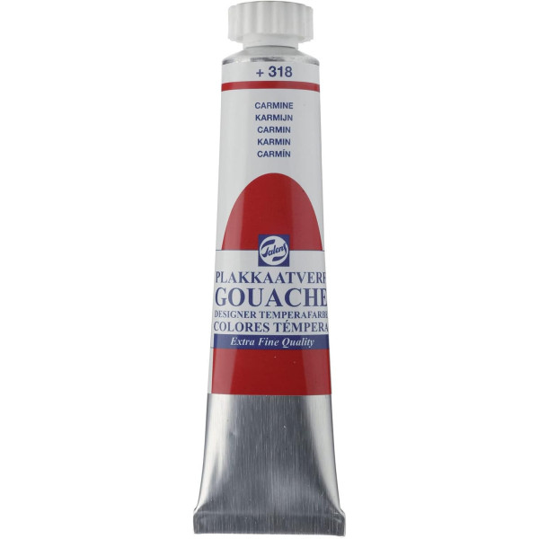 photo-Gouache - Extra-fine - Carmin - 318 - Finition mate - Talens - Tube de 20ml
