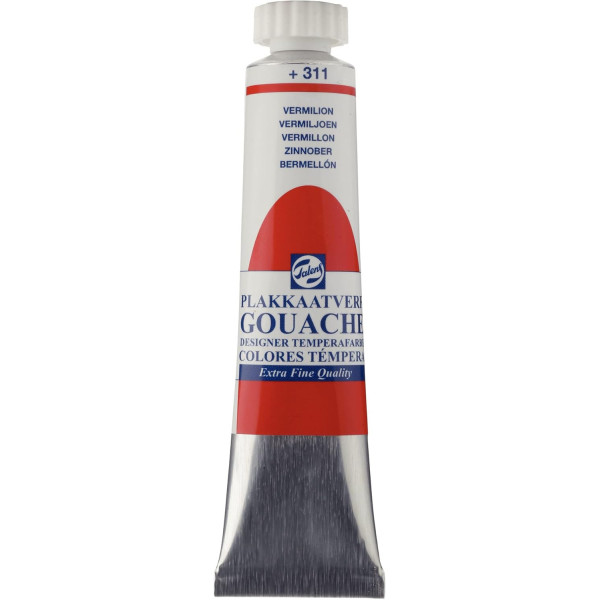 photo-Gouache - Extra-fine - Vermillon - 311 - Finition mate - Talens - Tube de 20ml