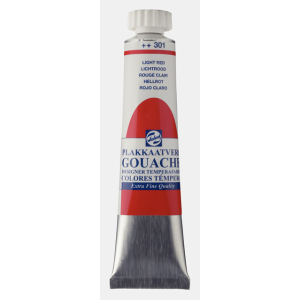 photo-Gouache - Extra-fine - Rouge clair - 301 - Finition mate - Talens - Tube de 20ml