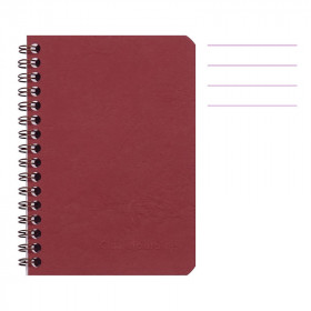photo-Carnet - 9x14 cm - Lignes - 100 pages - Couverture rouge - Spirale