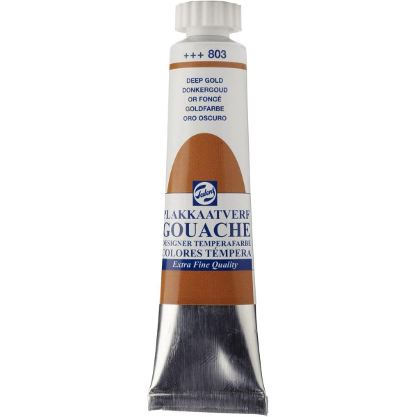 photo-Gouache - Extra-fine - Or foncé - 803 - Finition mate - Talens - Tube de 20ml