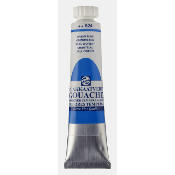 photo-Gouache - Extra-fine - Bleu d'orient - 524 - Finition mate - Talens - Tube de 20ml