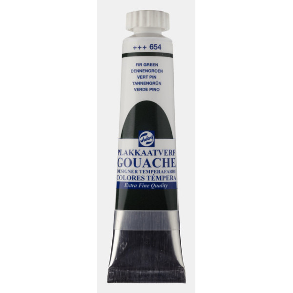 photo-Gouache - Extra-fine - Vert pin - 654 - Finition mate - Talens - Tube de 20ml