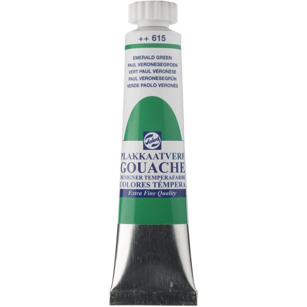 photo-Gouache - Extra-fine - Vert foncé - 602 - Finition mate - Talens - Tube de 20ml