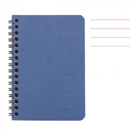 photo-Carnet - A5 - 14,8x21cm - Lignes - 100 pages - Couverture bleu - Spirale