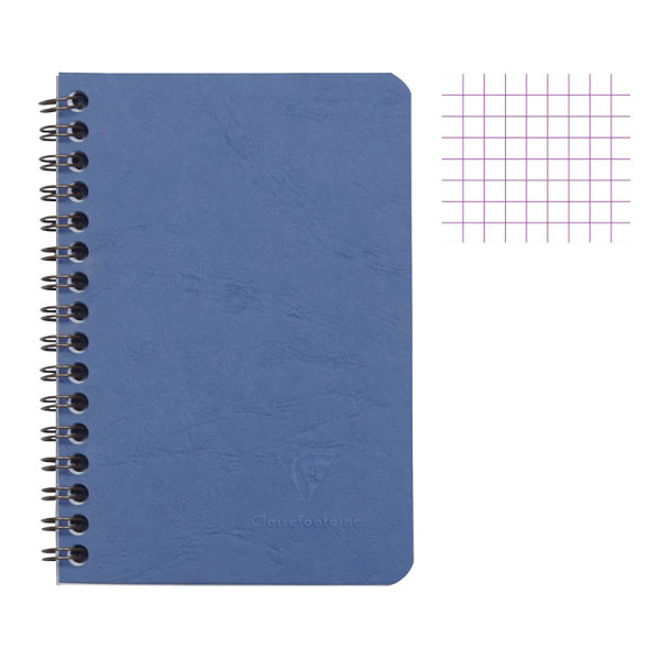 photo-Carnet - A5 - 14,8x21cm - Petits carreaux - 100 pages - Couverture bleu - Spirale