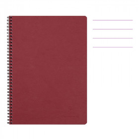 photo-Cahier - A4 - 21x29,7cm - Lignes - 100 pages - Couverture rouge - Spirale