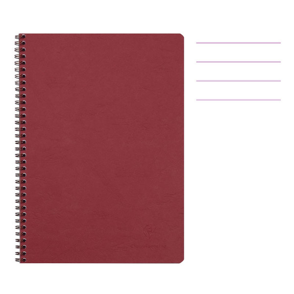 photo-Cahier - A4 - 21x29,7cm - Lignes - 100 pages - Couverture rouge - Spirale