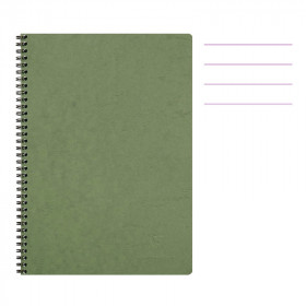 photo-Cahier - A4 - 21x29,7cm - Lignes - 100 pages - Couverture vert - Spirale