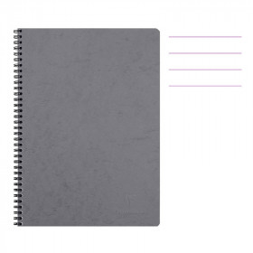 photo-Cahier - A4 - 21x29,7cm - Lignes - 100 pages - Couverture gris - Spirale