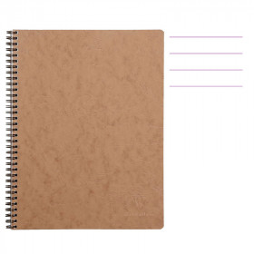 photo-Cahier - A4+ - 22,5x29,7cm - Lignes - 160 pages - Couverture maron - Spirale