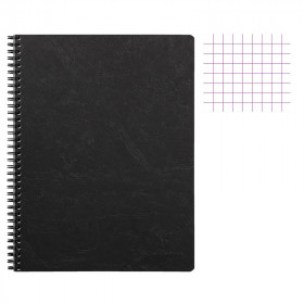 photo-Cahier - A4+ - 22,5x29,7cm - Petits carreaux - 160 pages - Couverture noir - Spirale