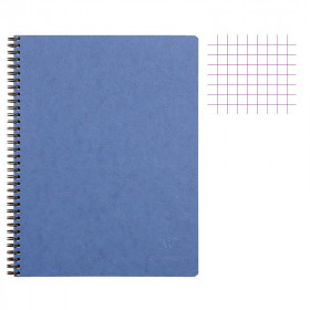 photo-Cahier - A4+ - 22,5x29,7cm - Petits carreaux - 160 pages - Couverture bleu - Spirale