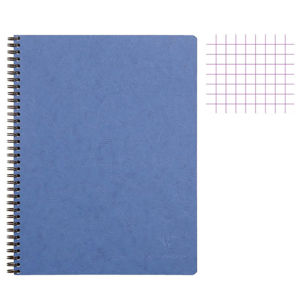 photo-Cahier - A4+ - 22,5x29,7cm - Petits carreaux - 160 pages - Couverture bleu - Spirale