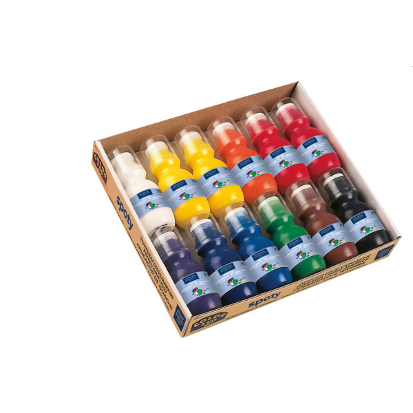 photo-Peinture gouache - 12 tubes avec applicateur - Enfant - Assortiment - Lefranc Bourgeois