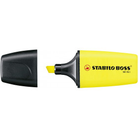 Etui carton de 5 surligneurs STABILO BOSS MINI - assortiment fluo