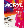 Bloc - Acrylique - Gouache - A4 - 15 feuilles 285g - Blanc - Clairefontaine - Acryl Pad