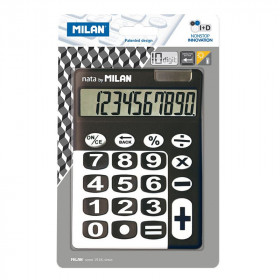 Calculatrice de bureau - 10 chiffres - Grosses touches - Piles et solaire - Milan