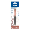Stylo à bille - Encre bleue - Noir et doré - Pointe moyenne - 1 mm - Milan