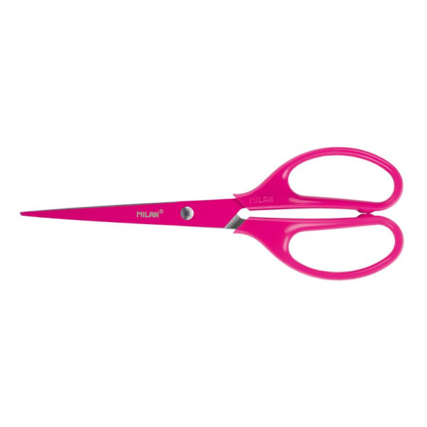 photo-Ciseaux - Bureau - Scolaire - 17 cm - Rose fluo - Milan