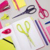 Ciseaux - Bureau - Scolaire - 17 cm - Rose fluo - Milan