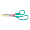 photo-Ciseaux - Scolaire - 13,4 cm - Poignées ergonomiques - Turquoise - Milan