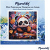 Peinture par numéro - 20x20cm - Panda fantaisie et fleurs - Toile + pinceaux + peinture - Figured'Art