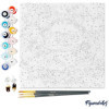 Peinture par numéro - 20x20cm - Panda fantaisie et fleurs - Toile + pinceaux + peinture - Figured'Art