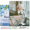 photo-Peinture par numéro - Fleur blanche - 40x50cm - Toile + pinceaux + peinture - Facile - Figured'Art