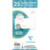 photo-Paquet de 25 enveloppes - Blanches - DL 110x220mm - Auto-adhésive - Avec cases