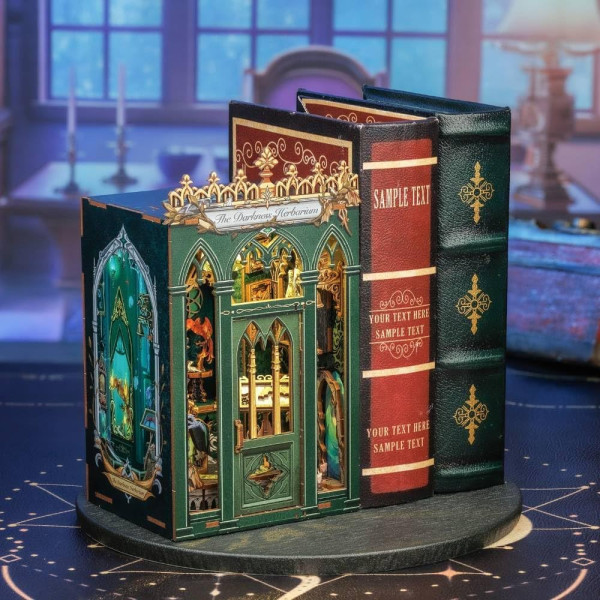 Book Nook - Maquette à construire - Serre-livre - L'herbier des ombres - 98 pièces