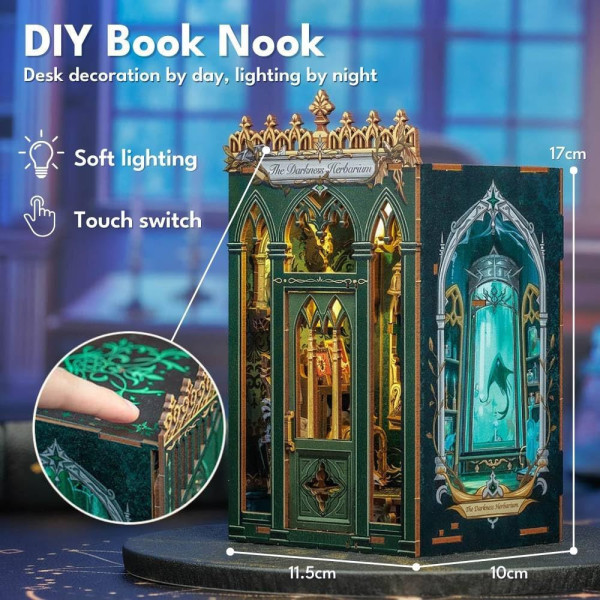 Book Nook - Maquette à construire - Serre-livre - L'herbier des ombres - 98 pièces
