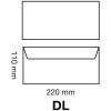 Paquet de 25 enveloppes - Blanches - DL 110x220mm - Auto-adhésive - Avec cases