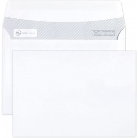 Paquet de 100 enveloppes - Blanches - C6 114x162mm - Auto-adhésive - Clairefontaine