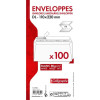 photo-Paquet de 100 enveloppes - Blanches - DL 110x220mm - Auto-adhésive - Clairefontaine