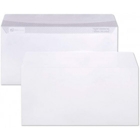 Paquet de 100 enveloppes - Blanches - DL 110x220mm - Auto-adhésive - Clairefontaine