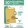 PHOTO-50 enveloppes - Kraft brun - C5 162x229mm - Auto-adhésive - Clairefontaine