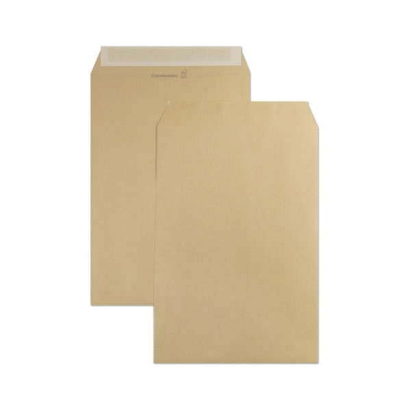 50 enveloppes - Kraft brun - B5 176x250mm - Auto-adhésive - Clairefontaine