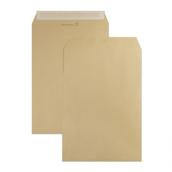 15 enveloppes - Kraft brun - C4 229x324mm - Auto-adhésive - Clairefontaine