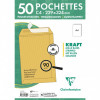 photo-50 enveloppes - Kraft brun - C4 229x324mm - Auto-adhésive - Clairefontaine