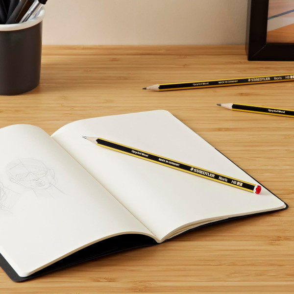 Crayon graphite - HB - Lot de 5 - Idéal pour l'écriture, dessin, école, bureau - Staedtler Noris