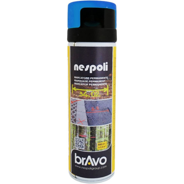 photo-Bombe de peinture professionnelle Nespoli traceur de chantier - bleu fluo
