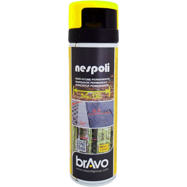photo-Bombe de peinture professionnelle Nespoli traceur de chantier - jaune fluo